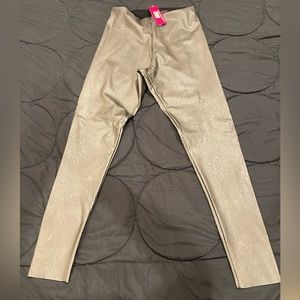 Commando vegan leather pants metallic gray L-XL